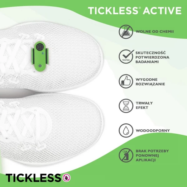 Urządzenie ultradźwiękowe na kleszcze TickLess ACTIVE Orange dla aktywnych.