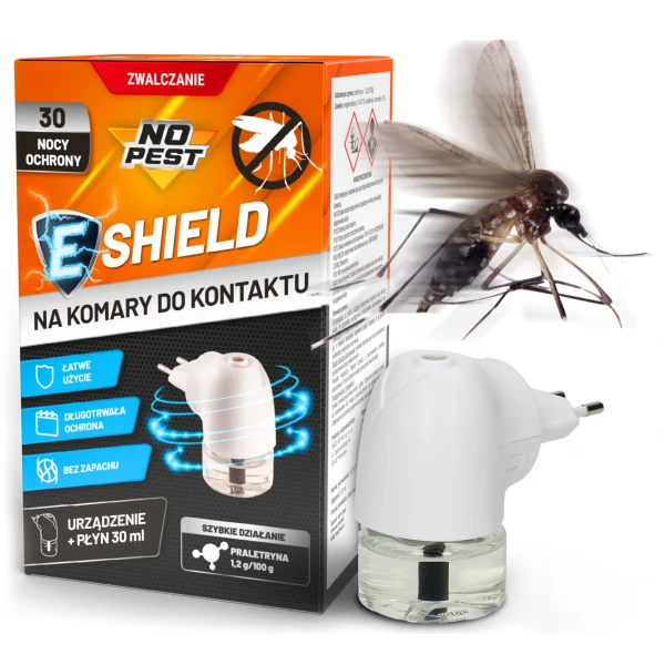Środek na komary do kontaktu No Pest® E-Shield urządzenie płyn/wkład