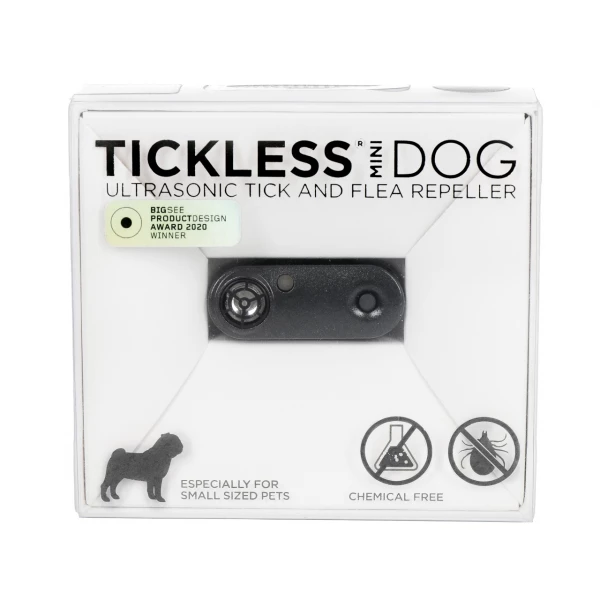 Tickless Mini urządzenie ultradźwiękowe na kleszcze i pchły dla psów czarny