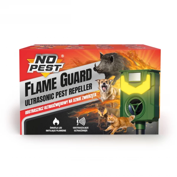 Ultradźwiękowy odstraszacz dzikich zwierząt No Pest® Flame Guard