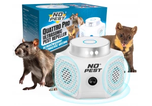 Ultradźwiękowy odstraszacz myszy i gryzoni No Pest® Quattro Pro Ultrasonic Pest Repeller 