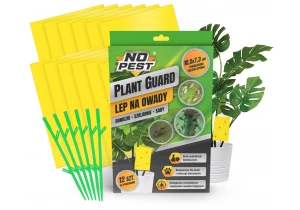 Żółty lep do doniczek na ziemiórki i inne owady Plant Guard No Pest® 10.5x7.3 cm 12 szt