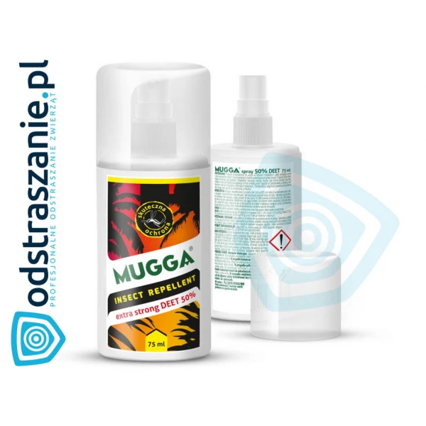 2x Mugga Strong Spray 50% DEET. Najsilniejszy środek na komary i kleszcze. 