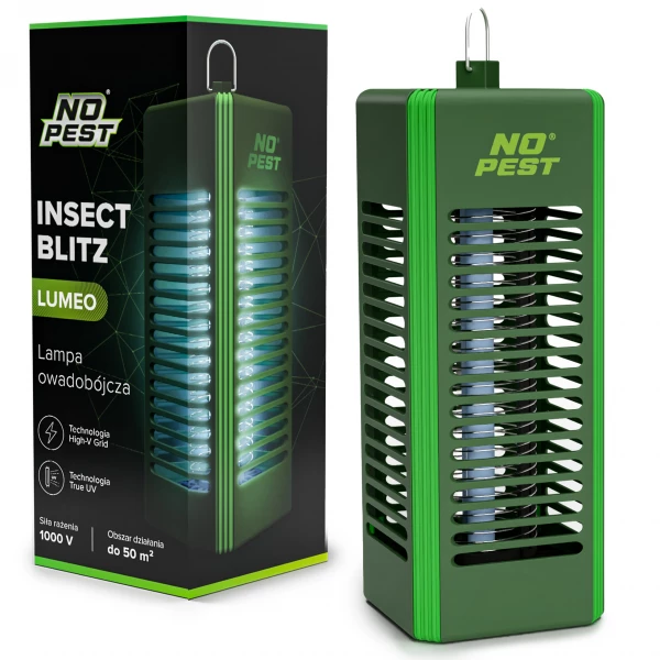 Lampa UV na owady No Pest® Insect Blitz Lumeo Zielona