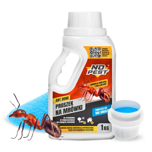 Najlepszy proszek na mrówki NO PEST 4 Ants granulat 1 KG. Środek na mrówki w domu, ogrodzie