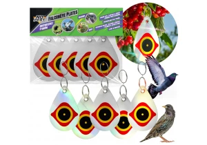 Odstraszacz ptaków na balkon, do sadu zawieszki Falcon Eye Plates No Pest® 5 szt