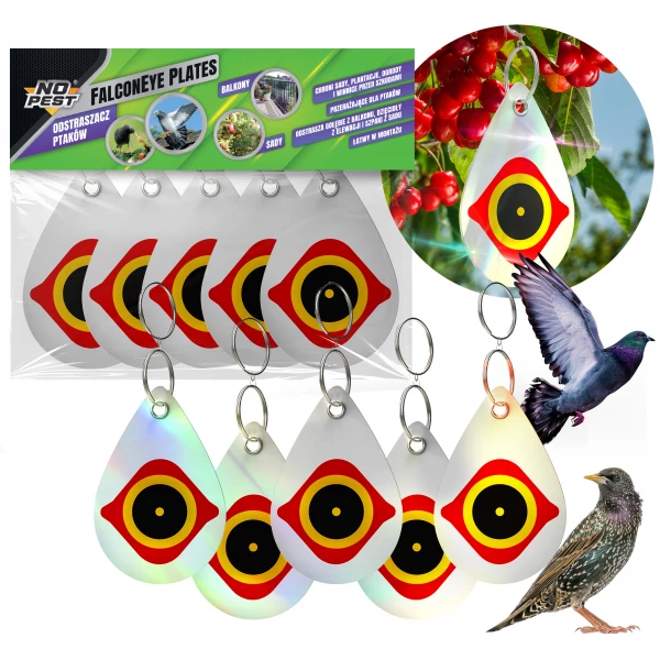 Zawieszki na balkon ptaki Falcon Eye Plates No Pest®