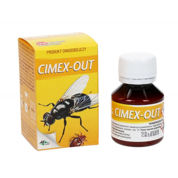 Preparat Cimex out 50ml. Oprysk na komary, kleszcze, pluskwy, muchy.