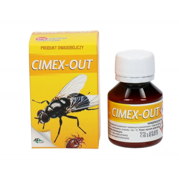 Preparat Cimex out 50ml. Oprysk na komary, kleszcze, pluskwy, muchy.