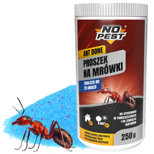Proszek na mrówki, gniazda w domu, ogrodzie No Pest® granulat 250g