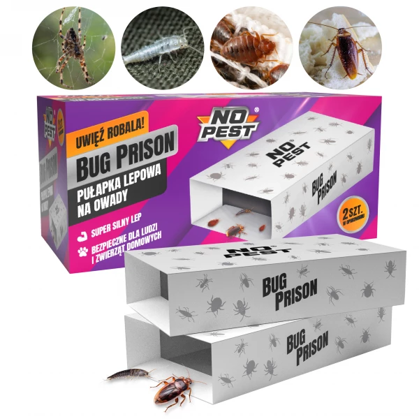 Pułapka na owady, rybiki, karaluchy, chrząszcze, pluskwy, pająki Bug Prison No Pest® 2 szt