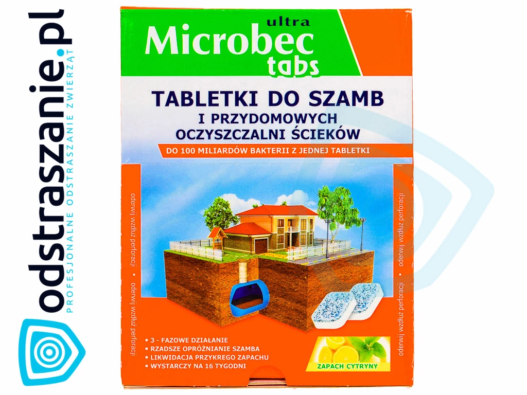 tabletki do szamba, Bros Microbec Ultra Tabs bakterie do szamba, bakterie do oczyszczalni, microbec bioaktywator w proszku, bakterie do przydomowej oczyszczalni, bakterie do szamba, środek do szamba