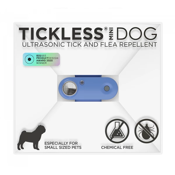 Tickless Mini urządzenie ultradźwiękowe na kleszcze i pchły dla psów Greek Blue