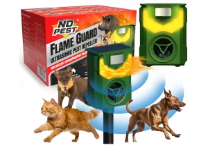 Ultradźwiękowy odstraszacz kotów, psów No Pest® Flame Guard 