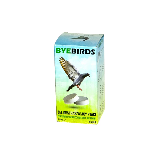 Żel przeciw ptakom Bye Birds. Optyczny odstraszacz ptaków. 8 sztuk.