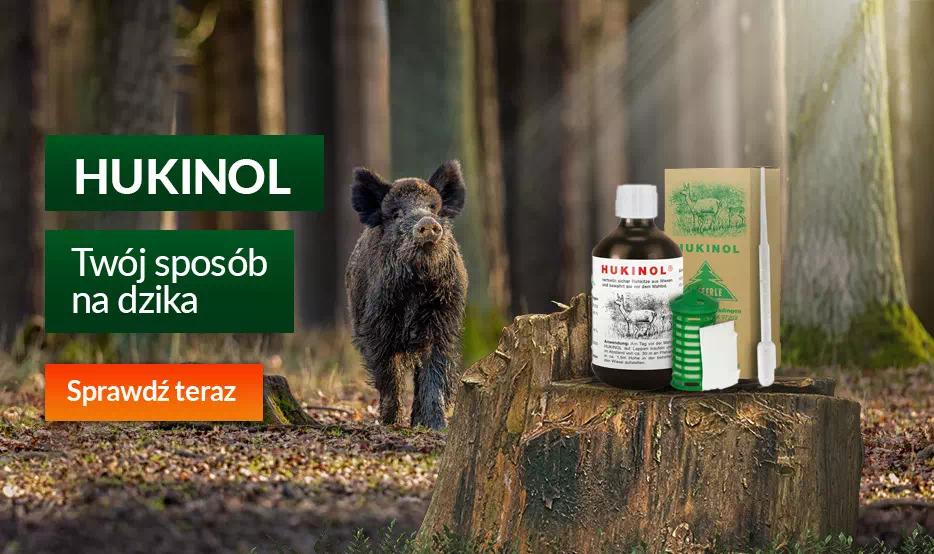 HUKINOL to dawna nazwa produktu RANDECOL, preparat na dziki, do  odstraszania dzików i innych zwierząt, posiada w składzie kwas masłowy,  synetyczny skoncentrowany pot ludzki o bardzo intensywnej i przykrej woni  przypominającej zapachem